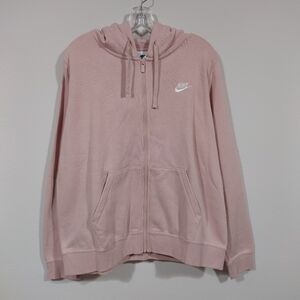 Nike Women's Light Pink Zip-Up Hoodie